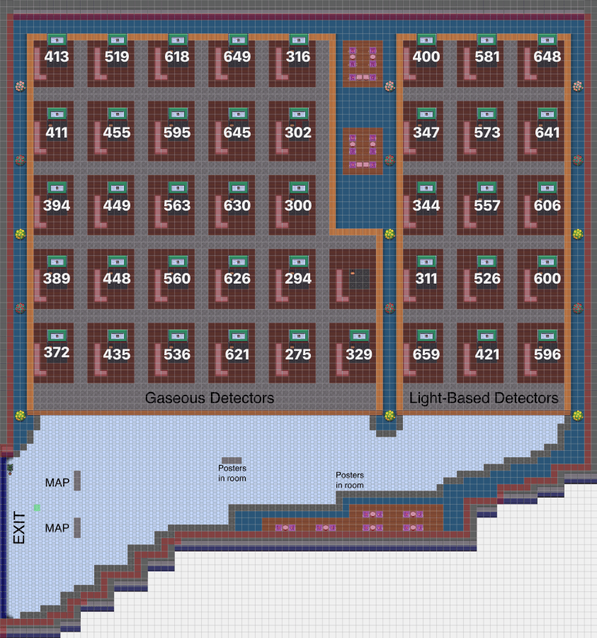 TIPP 2021 (2428 May 2021) Gather.Town Poster Room Maps · Indico